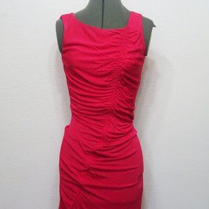 Yyigal Yigal Azrouel pink ruched sheeth dress